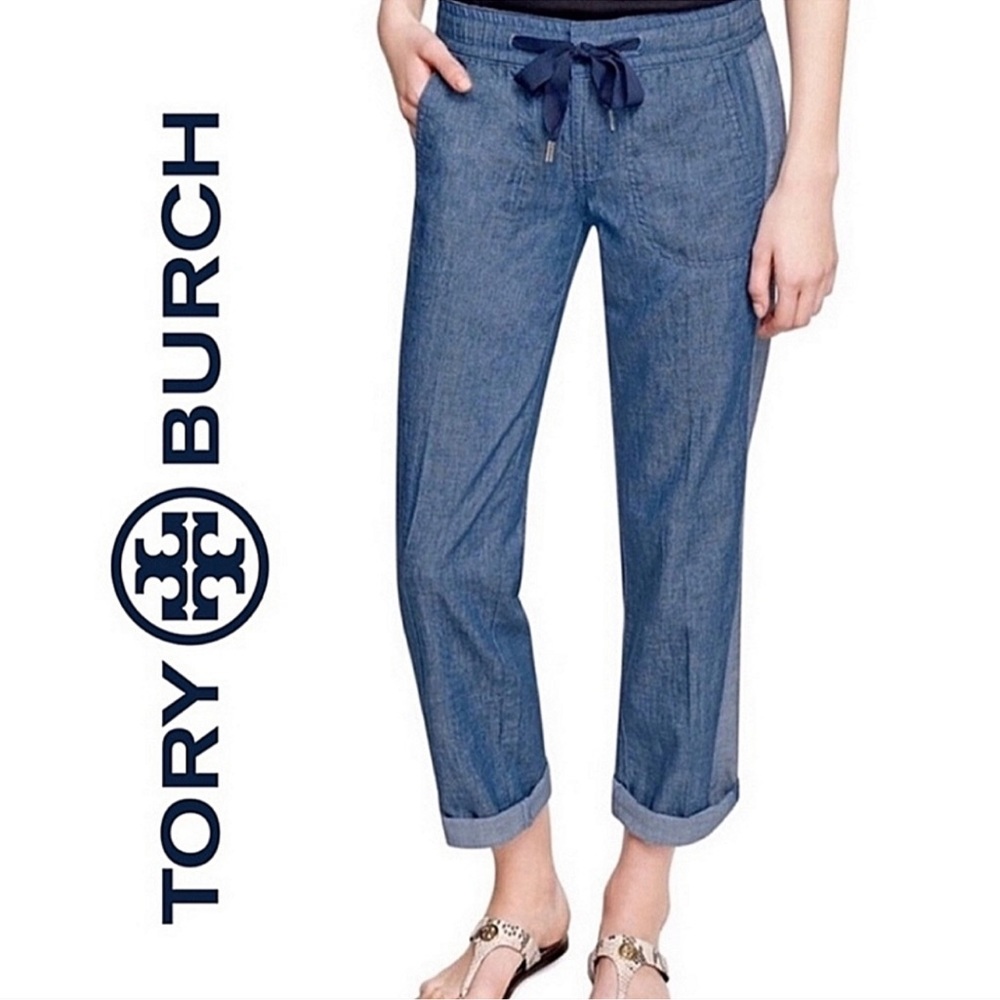 Tory Burch Blue Rinse Allegra Pant